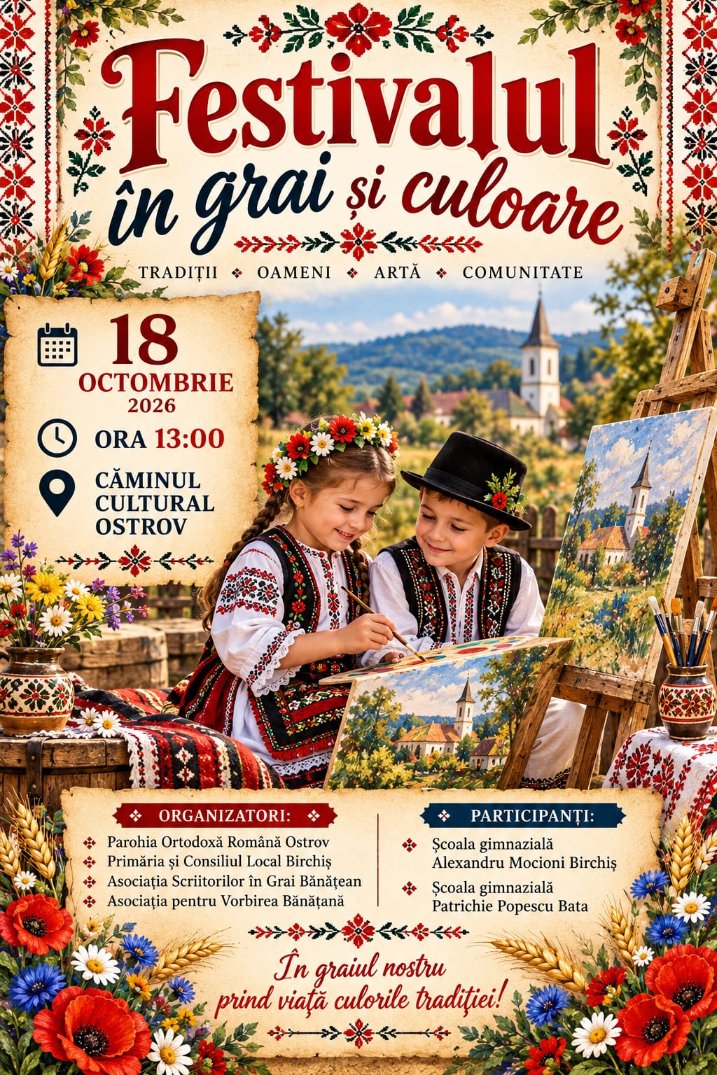 Festivalul „În grai și culoare”, la prima ediție în Ostrov